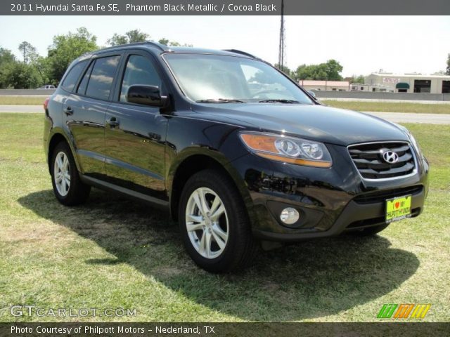 2011 Hyundai Santa Fe SE in Phantom Black Metallic