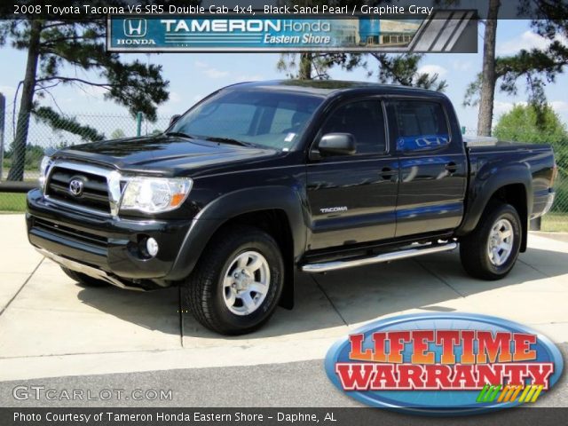 2008 Toyota Tacoma V6 SR5 Double Cab 4x4 in Black Sand Pearl