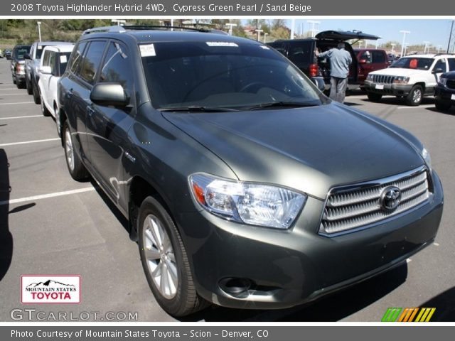 2008 Toyota Highlander Hybrid 4WD in Cypress Green Pearl