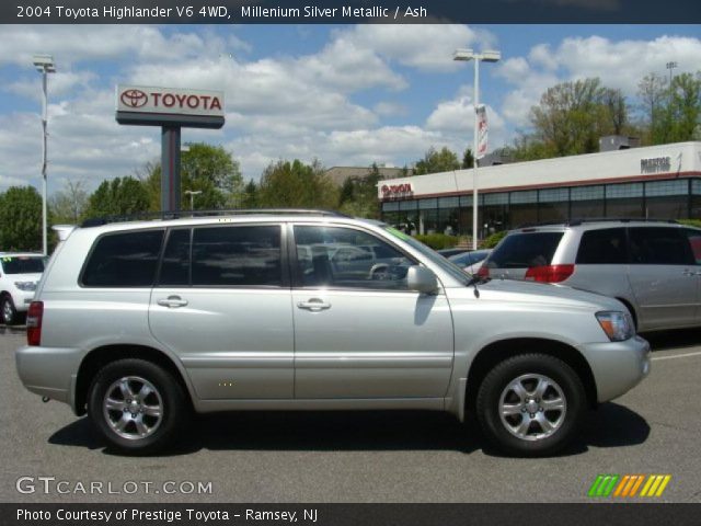 2004 Toyota Highlander V6 4WD in Millenium Silver Metallic