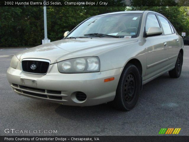 2002 Hyundai Elantra GLS Sedan in Champagne Beige