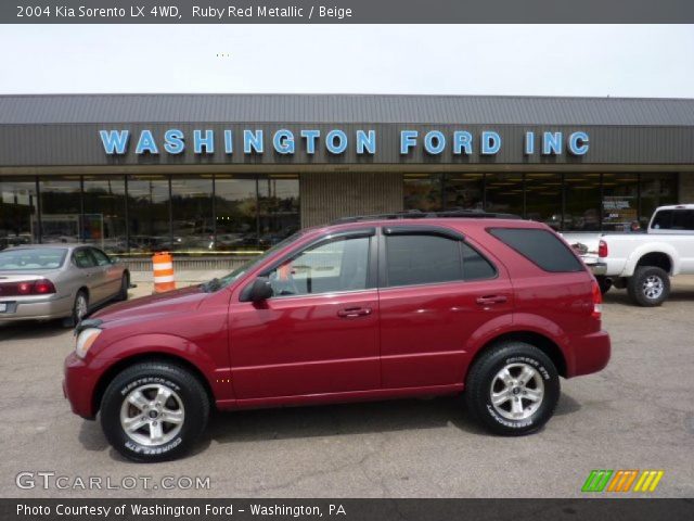 2004 Kia Sorento LX 4WD in Ruby Red Metallic