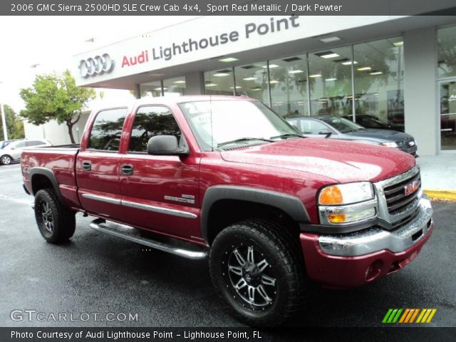 2006 GMC Sierra 2500HD SLE Crew Cab 4x4 in Sport Red Metallic