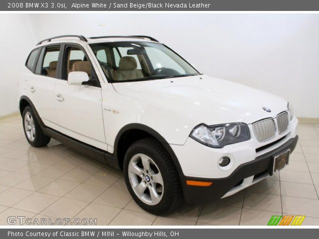 2008 BMW X3 3.0si in Alpine White