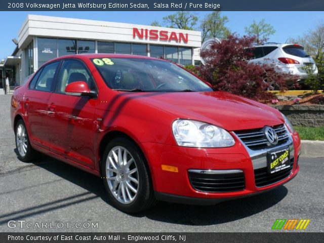 2008 Volkswagen Jetta Wolfsburg Edition Sedan in Salsa Red