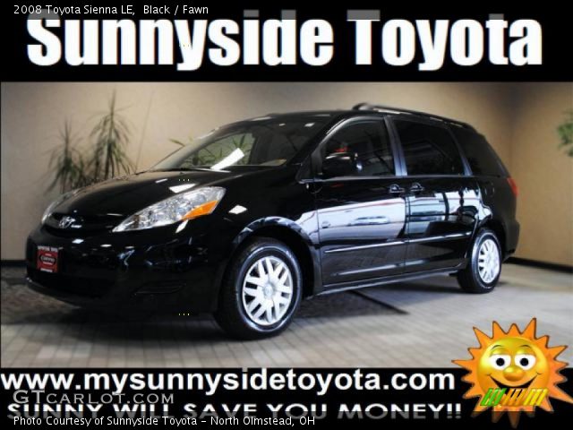 2008 Toyota Sienna LE in Black