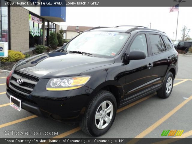 2009 Hyundai Santa Fe GLS 4WD in Ebony Black