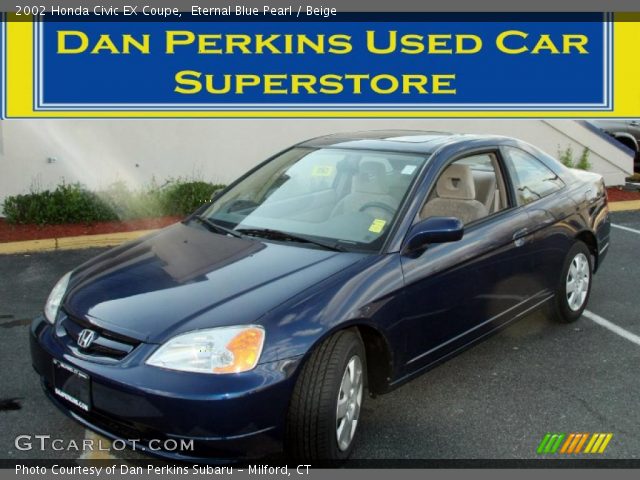 2002 Honda Civic EX Coupe in Eternal Blue Pearl