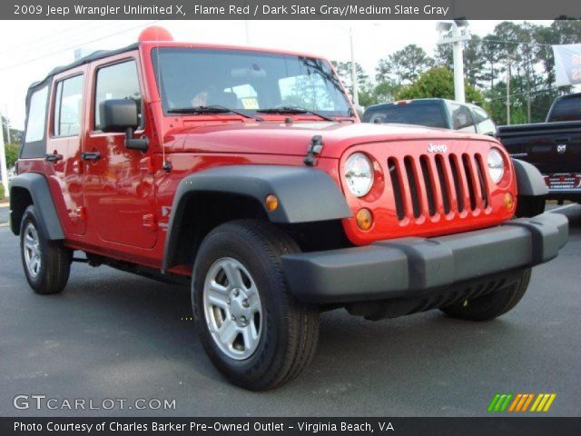 2009 Jeep Wrangler Unlimited X in Flame Red