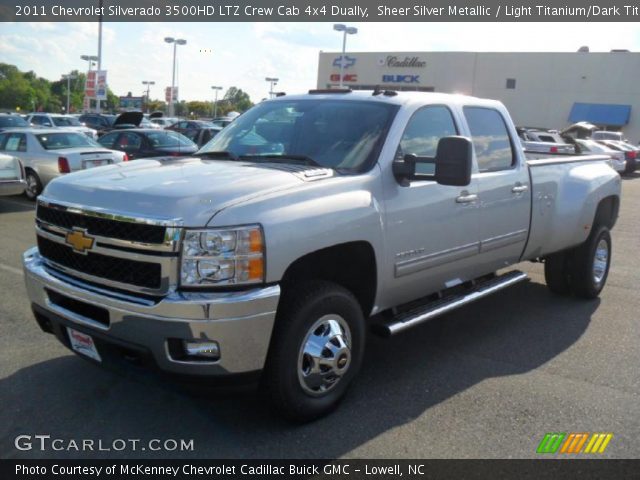 2011 Chevrolet Silverado 3500HD LTZ Crew Cab 4x4 Dually in Sheer Silver Metallic