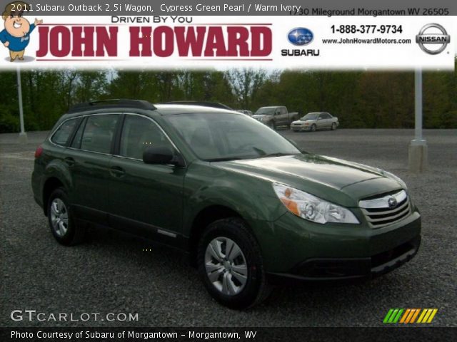 2011 Subaru Outback 2.5i Wagon in Cypress Green Pearl
