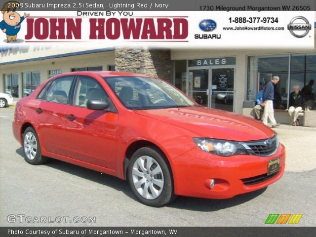 2008 Subaru Impreza 2.5i Sedan in Lightning Red