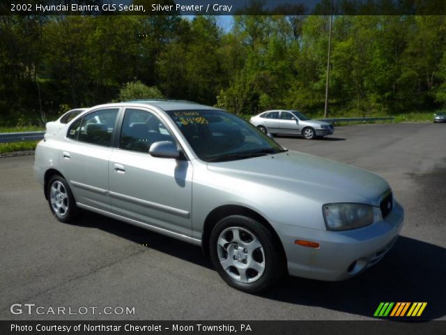 2002 Hyundai Elantra GLS Sedan in Silver Pewter