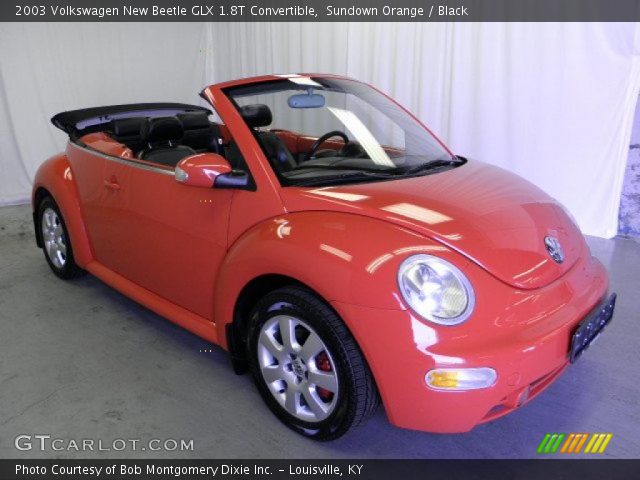 2003 Volkswagen New Beetle GLX 1.8T Convertible in Sundown Orange