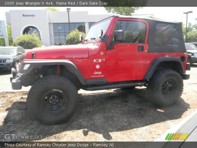 2005 Jeep Wrangler X 4x4 in Flame Red