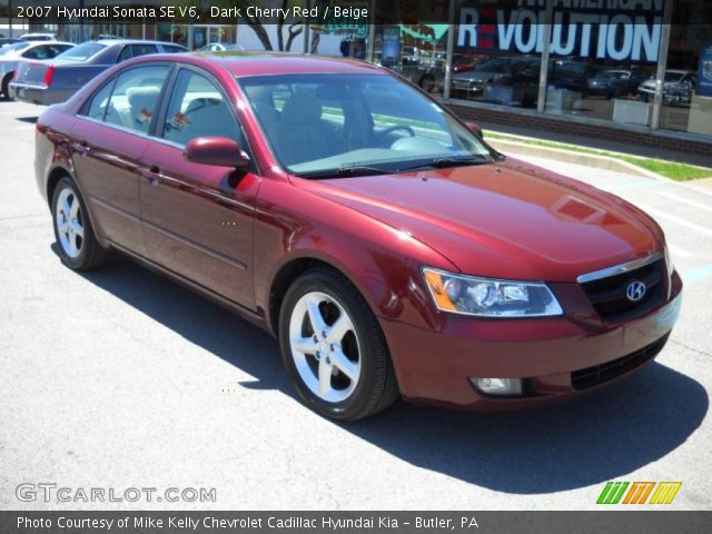 2007 Hyundai Sonata SE V6 in Dark Cherry Red