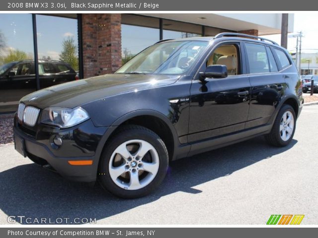 2008 BMW X3 3.0si in Black Sapphire Metallic