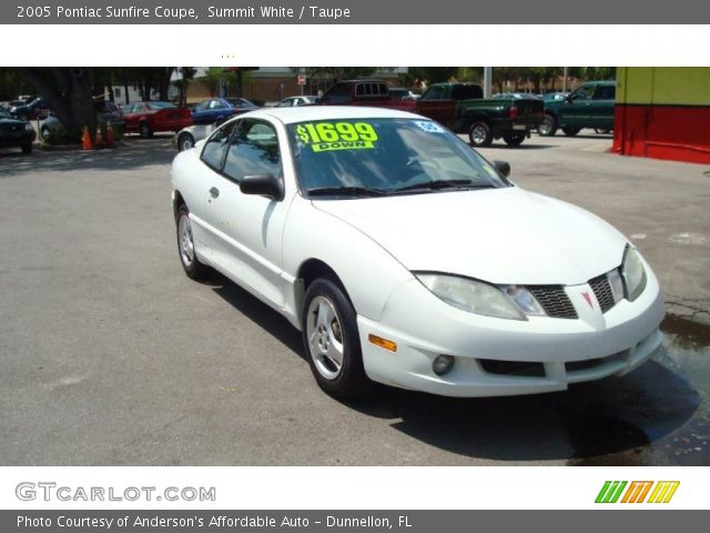2005 Pontiac Sunfire Coupe in Summit White