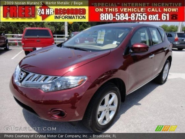 2009 Nissan Murano S in Merlot Metallic