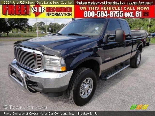 2004 Ford F250 Super Duty Lariat SuperCab 4x4 in Medium Wedgewood Blue Metallic