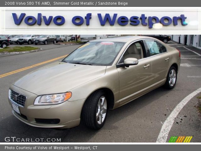 2008 Volvo S80 T6 AWD in Shimmer Gold Metallic