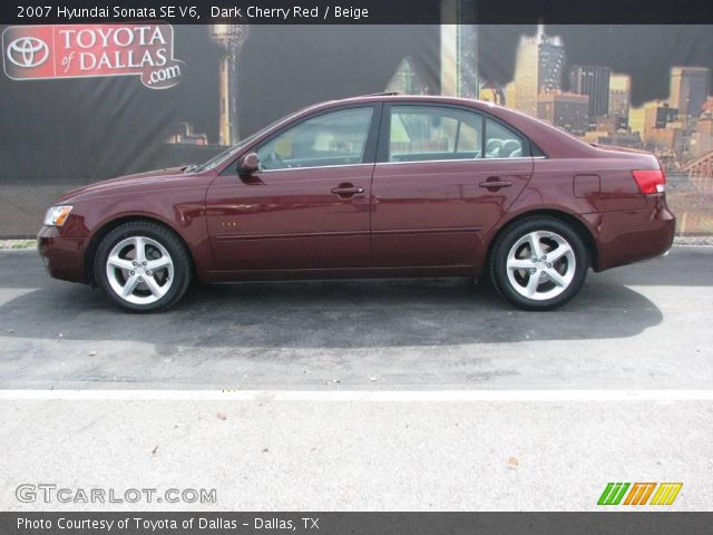 2007 Hyundai Sonata SE V6 in Dark Cherry Red