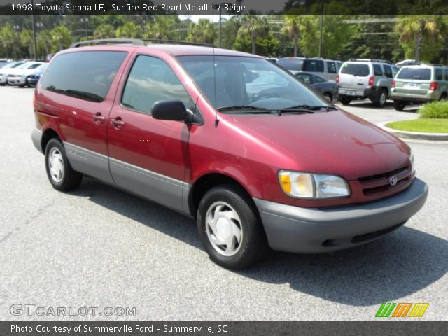 1998 Toyota Sienna LE in Sunfire Red Pearl Metallic