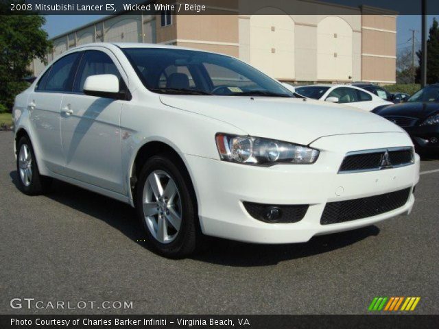 2008 Mitsubishi Lancer ES in Wicked White