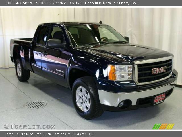 2007 GMC Sierra 1500 SLE Extended Cab 4x4 in Deep Blue Metallic