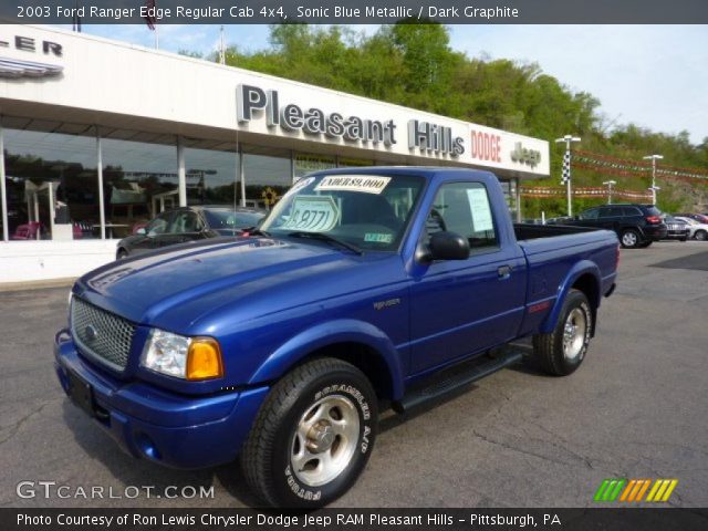 2003 Ford Ranger Edge Regular Cab 4x4 in Sonic Blue Metallic