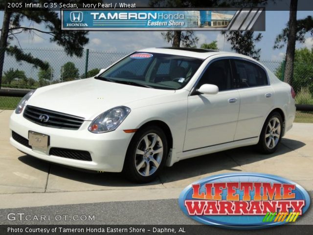 2005 Infiniti G 35 Sedan in Ivory Pearl