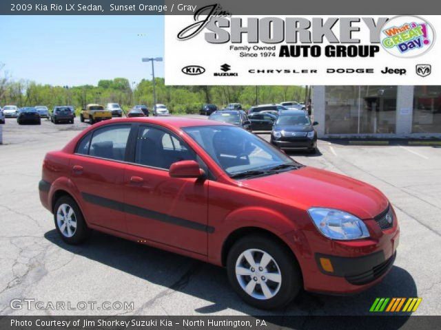 2009 Kia Rio LX Sedan in Sunset Orange