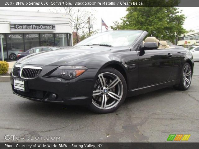 2007 BMW 6 Series 650i Convertible in Black Sapphire Metallic