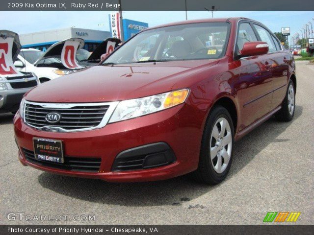 2009 Kia Optima LX in Ruby Red