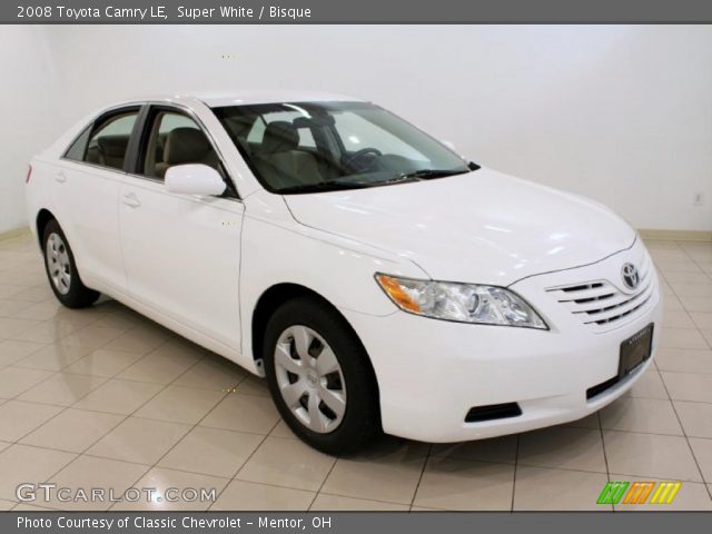 2008 Toyota Camry LE in Super White