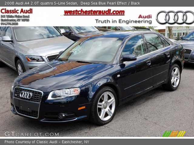 2008 Audi A4 2.0T quattro S-Line Sedan in Deep Sea Blue Pearl Effect