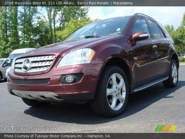 2008 Mercedes-Benz ML 320 CDI 4Matic in Barolo Red Metallic