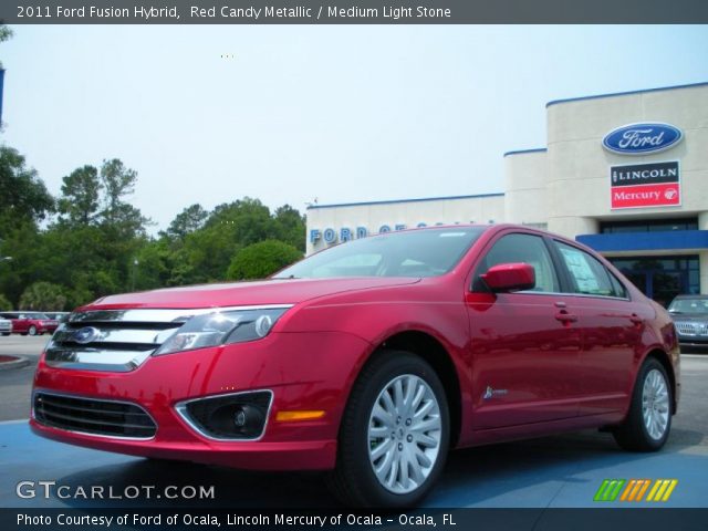 2011 Ford Fusion Hybrid in Red Candy Metallic