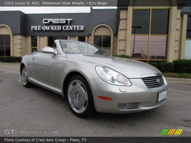 2003 Lexus SC 430 in Millennium Silver Metallic