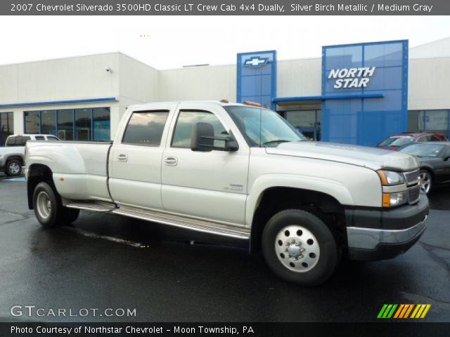 2007 Chevrolet Silverado 3500HD Classic LT Crew Cab 4x4 Dually in Silver Birch Metallic