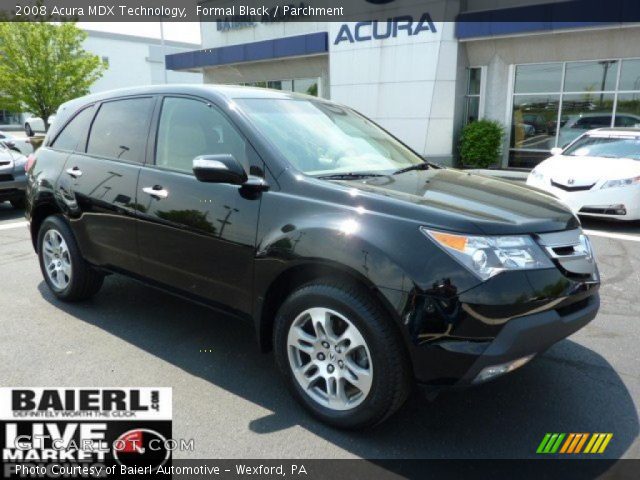 2008 Acura MDX Technology in Formal Black