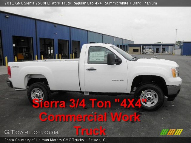 2011 GMC Sierra 2500HD Work Truck Regular Cab 4x4 in Summit White