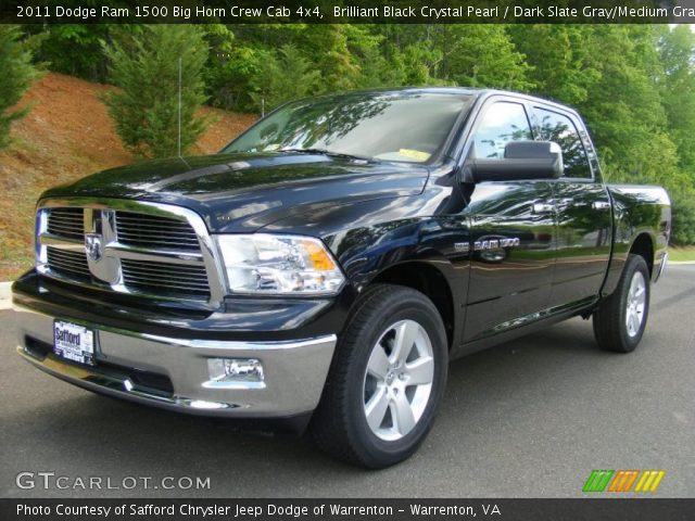 2011 Dodge Ram 1500 Big Horn Crew Cab 4x4 in Brilliant Black Crystal Pearl