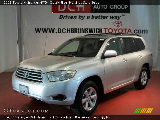 2008 Toyota Highlander 4WD in Classic Silver Metallic