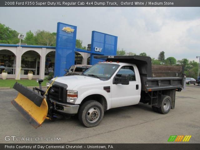 2008 Ford F350 Super Duty XL Regular Cab 4x4 Dump Truck in Oxford White