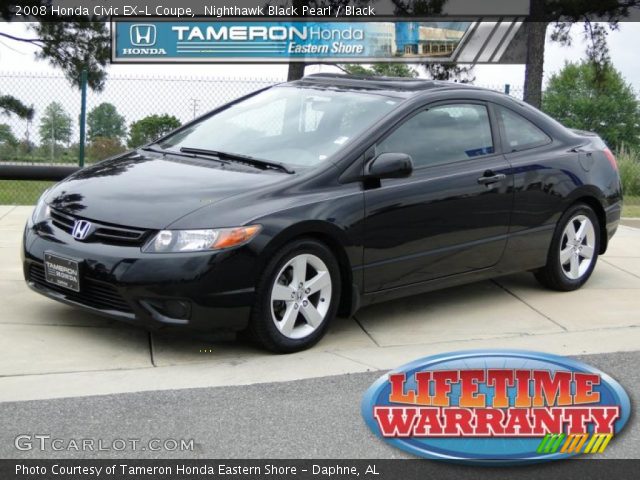 2008 Honda Civic EX-L Coupe in Nighthawk Black Pearl