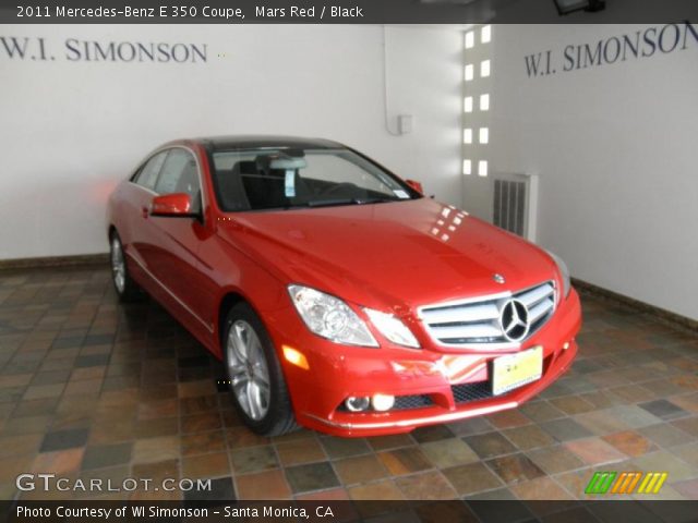 2011 Mercedes-Benz E 350 Coupe in Mars Red