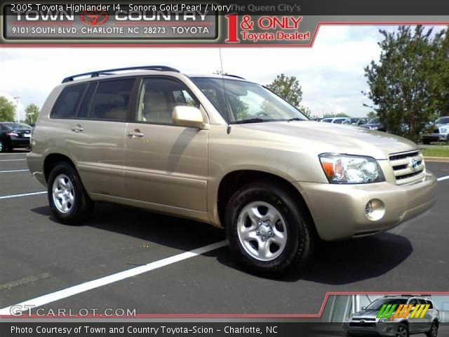 2005 Toyota Highlander I4 in Sonora Gold Pearl