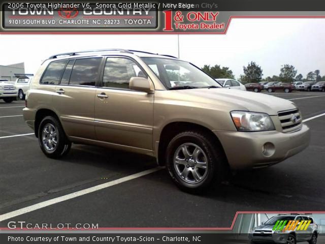 2006 Toyota Highlander V6 in Sonora Gold Metallic
