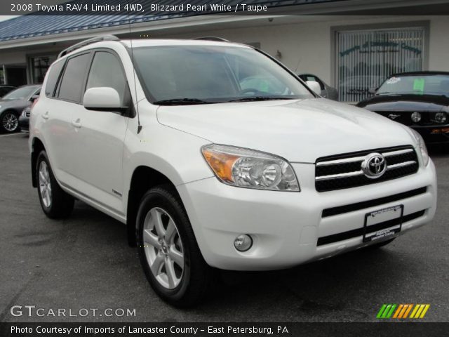 2008 Toyota RAV4 Limited 4WD in Blizzard Pearl White